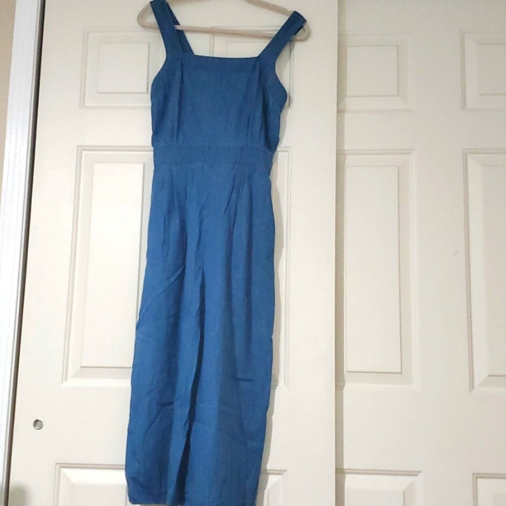 Warehouse brand jumpsuit, blue, size 12.